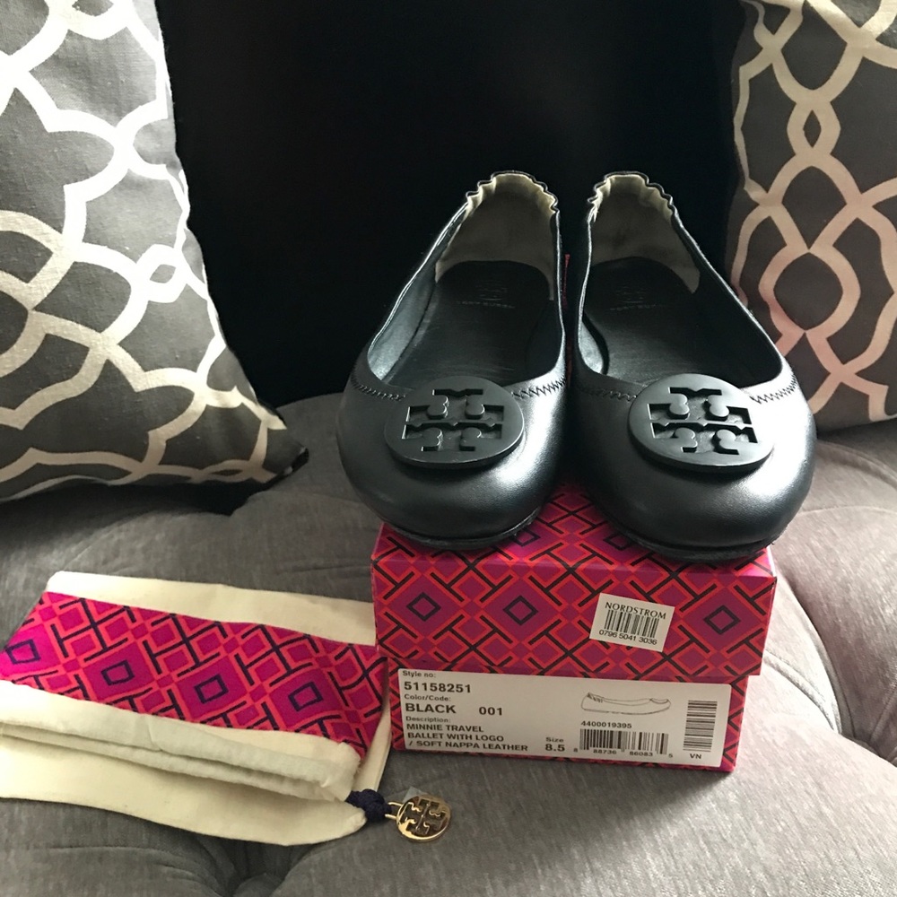 Tory Burch Minnie travel ballet flat with pendant